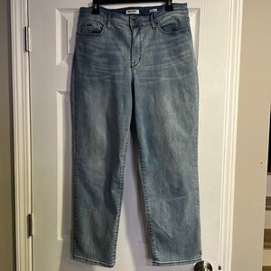 Nine West High Rise Straight Ankle Jeans Size 14 Light Wash. Like New
